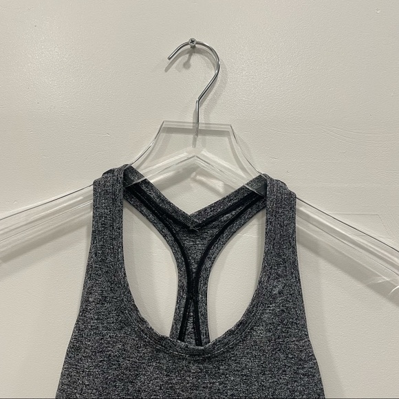 Lululemon Cool Racerback Tank Top Heather Gray Seamed Atheisure - Picture 3 of 7